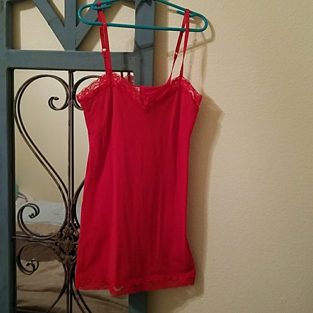 Red lacey tank top